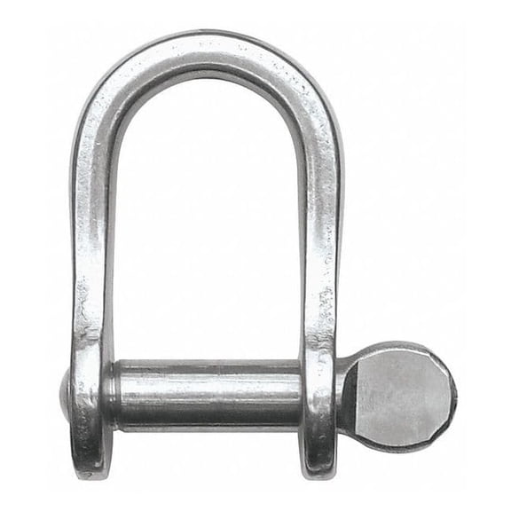 D-Shackle,2,975 lb,316 Stainless Steel RF618
