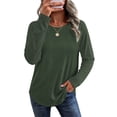 thumbnail image 1 of Ronuti Lightweight Sweatshirt for Women Fall Long Sleeve Shirts Fashion Casual Crew Neck Pullover Tops, 1 of 10