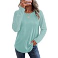 thumbnail image 1 of Ronuti Lightweight Sweatshirt for Women Fall Long Sleeve Shirts Fashion Casual Crew Neck Pullover Tops, 1 of 10