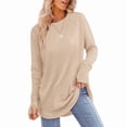 thumbnail image 1 of Ronuti Long Sleeve Shirts for Women Crewneck Basic Loose Tunic Tops Fall Outfits for Women 2026, 1 of 7