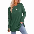 thumbnail image 1 of Ronuti Long Sleeve Shirts for Women Crewneck Basic Loose Tunic Tops Fall Outfits for Women 2026, 1 of 7