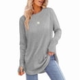 thumbnail image 1 of Ronuti Long Sleeve Shirts for Women Crewneck Basic Loose Tunic Tops Fall Outfits for Women 2026, 1 of 8