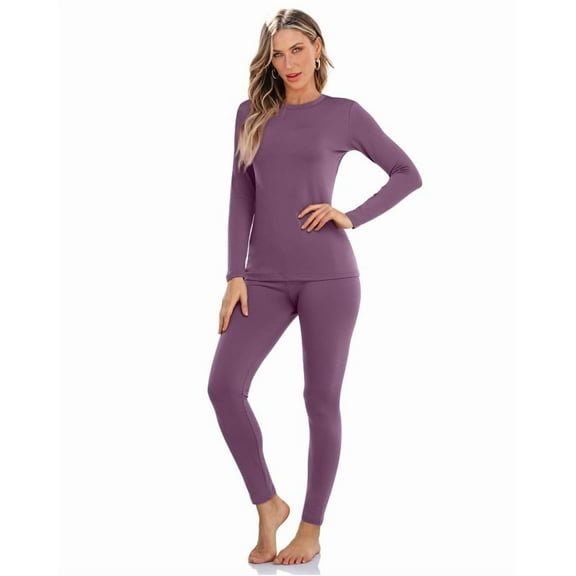 Ronuti Thermal Underwear for Women Comfortable Women's Homewear Pajama Set Autumn Winter Homewear Pajamas Winter Trendy Layering Set