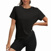 RONUTI Fall Winter Workout Tops for Women UPF 50+ Breathable Quick Dry Loose Fit T Shirt Outdoor Yoga Running Hiking Gym Tee Top