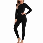 Ronuti Thermal Underwear for Women Comfortable Women's Homewear Pajama Set Autumn Winter Homewear Pajamas Winter Trendy Layering Set