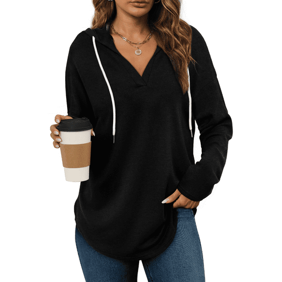 Ronuti Womens Fashion Tops Fall Hoodies Pullover Oversized Sweatshirts Long SLeeve Shirts Loose Fit