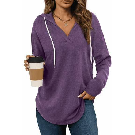 Ronuti Womens Fashion Tops Fall Hoodies Pullover Oversized Sweatshirts Long SLeeve Shirts Loose Fit