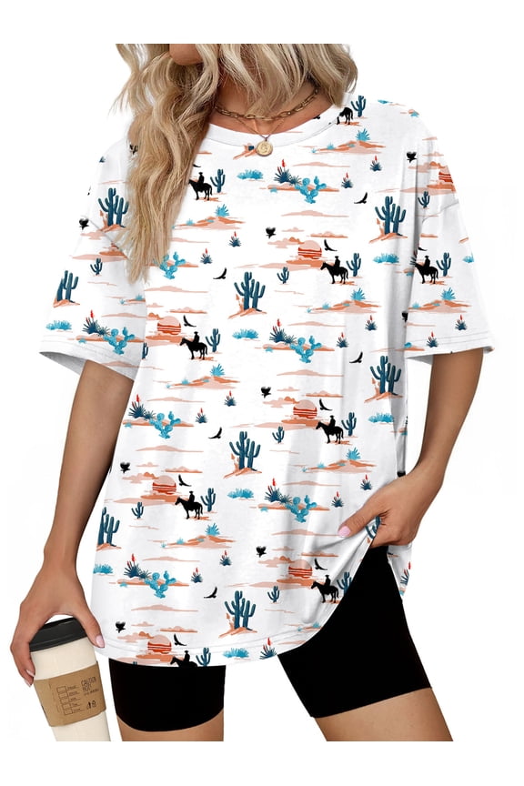 Womens Oversized Summer T Shirts Plus Size Batwing Cute Casual Tops Short Sleeves Fashion Workout Clothes