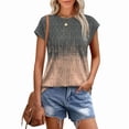 thumbnail image 1 of Ronuti Womens Printed Style Tops Short Sleeve Shirts Crew Neck Cute Trendy Basic Tunic, 1 of 9