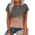 thumbnail image 1 of Ronuti Womens Summer Tops Short Sleeve T-Shirts Crew Neck Cute Trendy T-shirts Printed Style Tops, 1 of 8