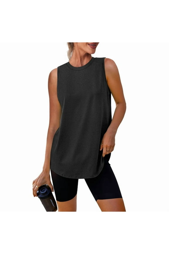 Womens Workout Tank Tops Lightweight Sleeveless Shirts for Women Loose Fit Tops for Athletic Running Tennis Yoga