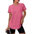 thumbnail image 1 of Ronuti Womens Workout Tops Short Sleeve Activewear T-Shirts Quick Dry Breathable Gym Running Yoga Athletic Wear, 1 of 11