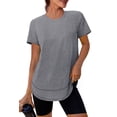 thumbnail image 1 of Ronuti Womens Workout Tops Short Sleeve Activewear T-Shirts Quick Dry Breathable Gym Running Yoga Athletic Wear, 1 of 11
