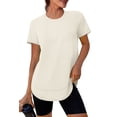 thumbnail image 1 of Ronuti Womens Workout Tops Short Sleeve Activewear T-Shirts Quick Dry Breathable Gym Running Yoga Athletic Wear, 1 of 11