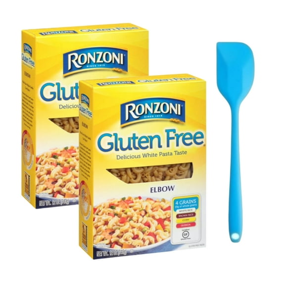 Ronzoni Gluten Free Elbow Pasta, 12 oz Shelf Stable Carton Box (2 Pack) with Spatula