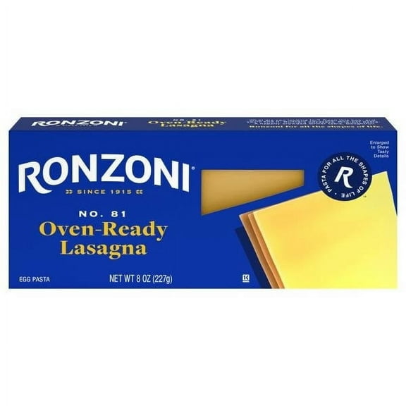 Ronzoni Oven Ready Lasagna No Boil Pasta for Baking (Pack of 4)