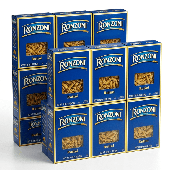 Ronzoni Rotini Pasta 16 oz Box, 12 Count Enriched Non-GMO Spiral Pasta