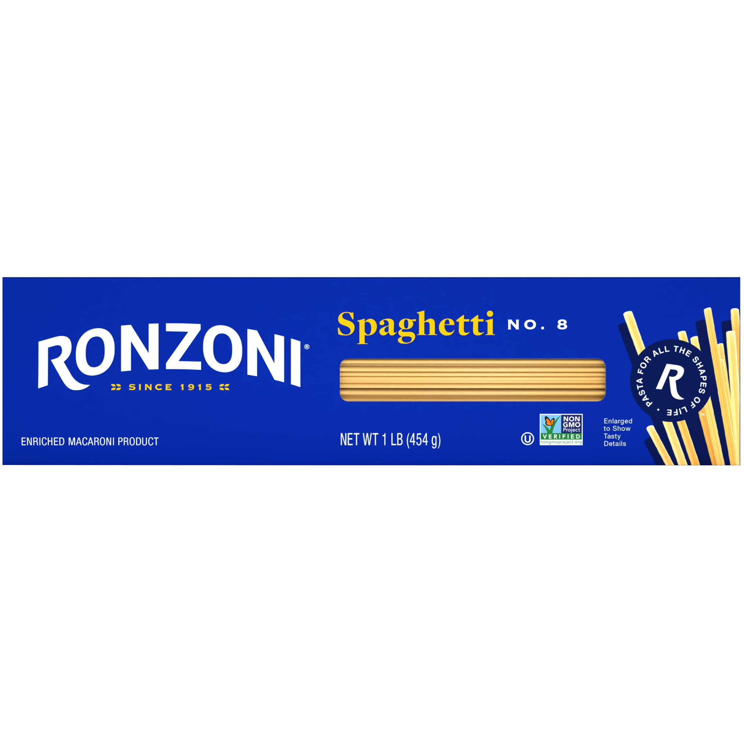 Ronzoni Spaghetti Classic Pasta, Fish Free, 16 oz, Great Taste, Shelf Stable, Contains Wheat, Cardboard Box