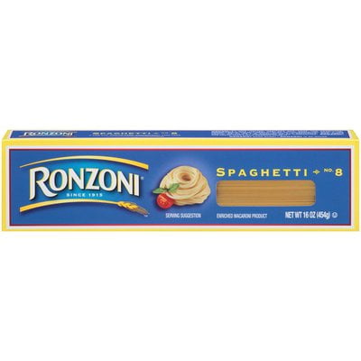 Ronzoni Spaghetti Pasta 16 oz box (Pack of 8)