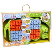 Roo Crew Crocodile Block Activity Station - 29 Pieces, Block Stacking On The Back Of the Croc, Store Inside, Preschool Toy, Toddler & Kids Ages 2+