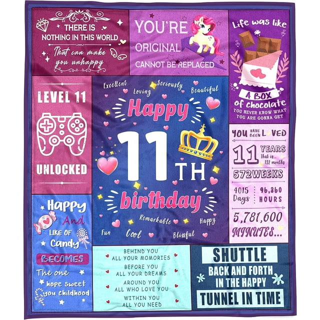 RooRuns 17 Year Old Girl Gift Ideas Blankets 50x60 Inches, Birthday