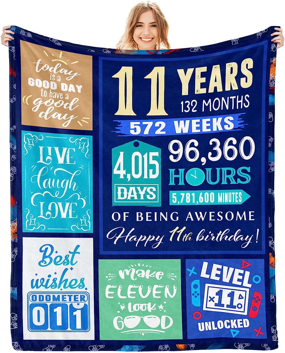 Birthday Gifts for 11 Year Old Girls Boys, 11 Year Old Girl Birthday Gifts  Blanket 60X50, 11th Birthday Decorations for Girls Boys, Best Gifts Idea  for 11th Boy Girl Birthday Gifts 