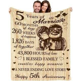 1 Year Anniversary Gift Boyfriend Him, Personalised 1st Anniversary Gift  for Couple Husband, One Year Together, Clear Blocks With Grey Bag 