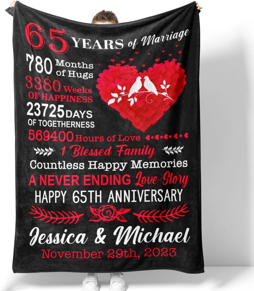 Rooruns 50th Wedding Anniversary Personalized Blankets Ts For