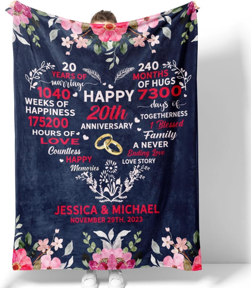 Rooruns 51st Wedding Anniversary Blankets Ts For Couples Dad Mom Wife Husband Girlfriend 51