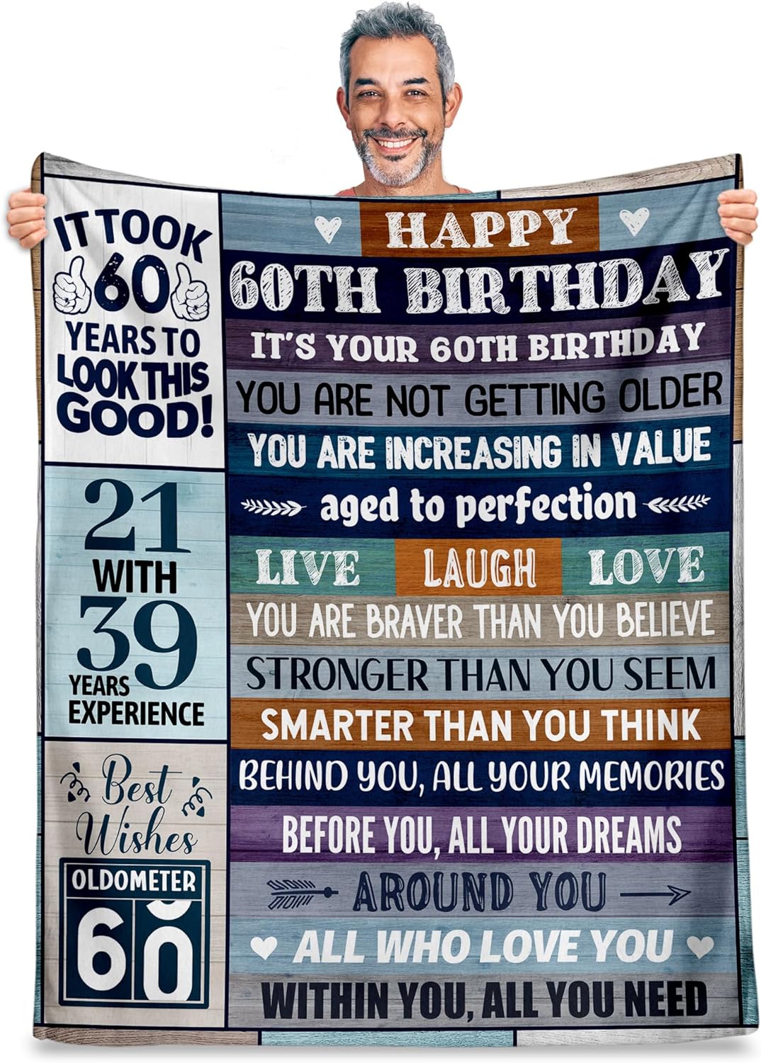 RooRuns 60th Birthday Gifts for Men, Mens 60th Birthday Gift Ideas