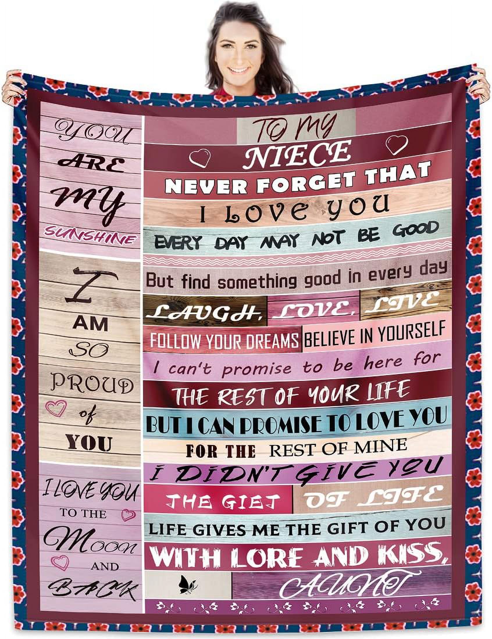 RooRuns Aunt Gifts Blanket Aunt Birthday Gift Aunt Gifts from Niece