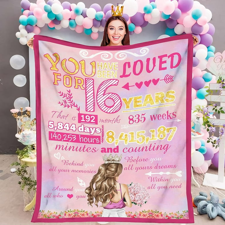 RooRuns Blanket 13th Birthday Gifts for Girls - Gifts for 13 Year Old Girl  Throw Blankets - 13 Year Old Girl Birthday Gift Ideas Fleece Blanket for