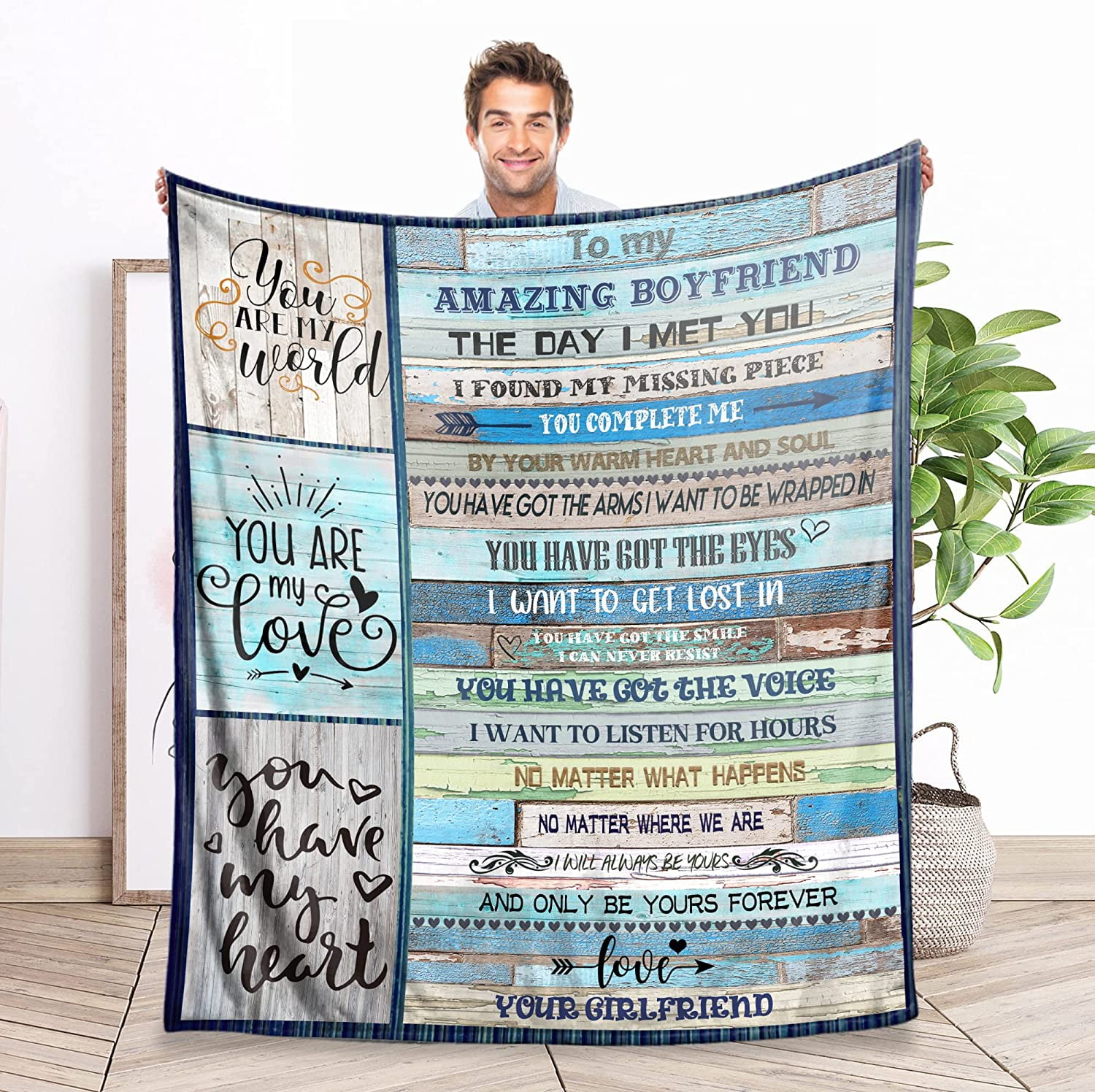 RooRuns Blanket for Boyfriend, Boyfriend Gifts from Girlfriend