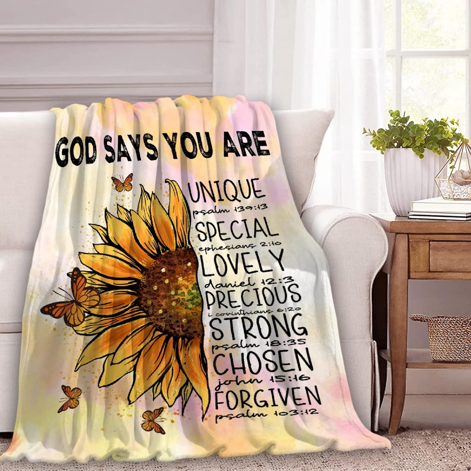 RooRuns Christian Blanket Bible Verse Blanket Christian Religious