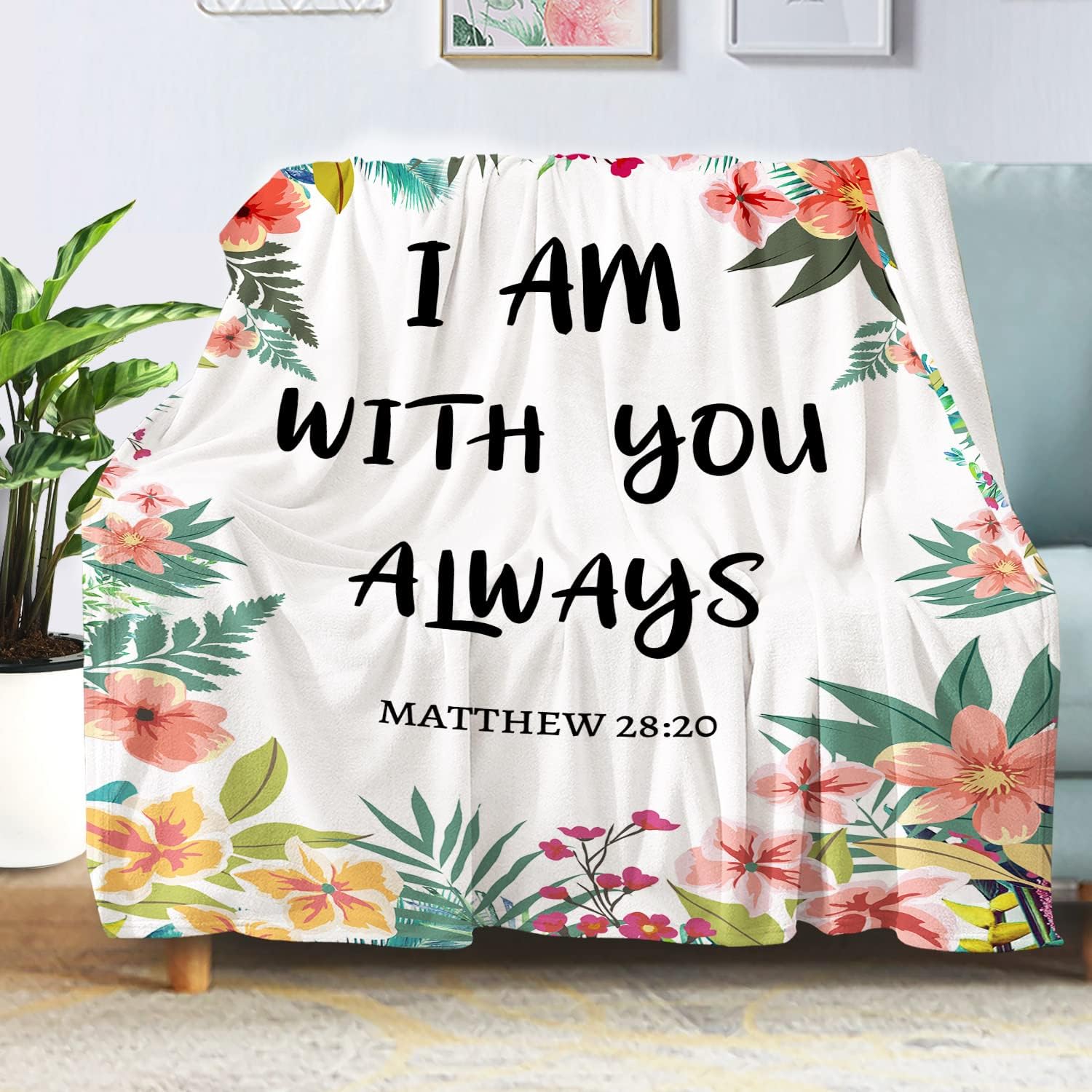 RooRuns Christian Gifts for Women Bible Verse Blanket Soft Cozy Prayer
