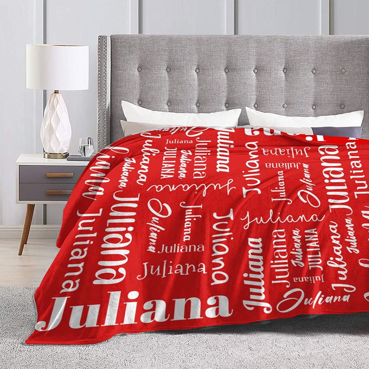 RooRuns Custom Name Blanket for Women Men 60x80inch Custom Throw