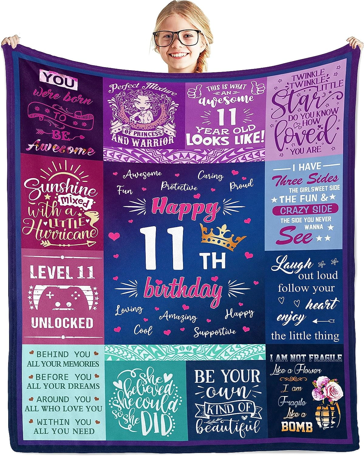 RooRuns Gifts For 14 Year Old Girl Blanket 14 Year Old Girl Gift RooRuns Gifts For 14 Year Old Girl Blanket 14 Year Old Girl Gift