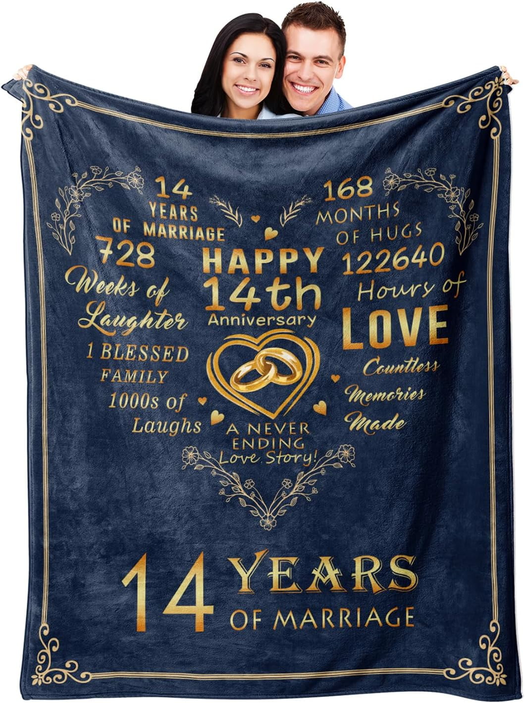 RooRuns Gifts for 30th Anniversary Blanket, 30th Pearl Wedding Anniversary Couple Gifts for Dad