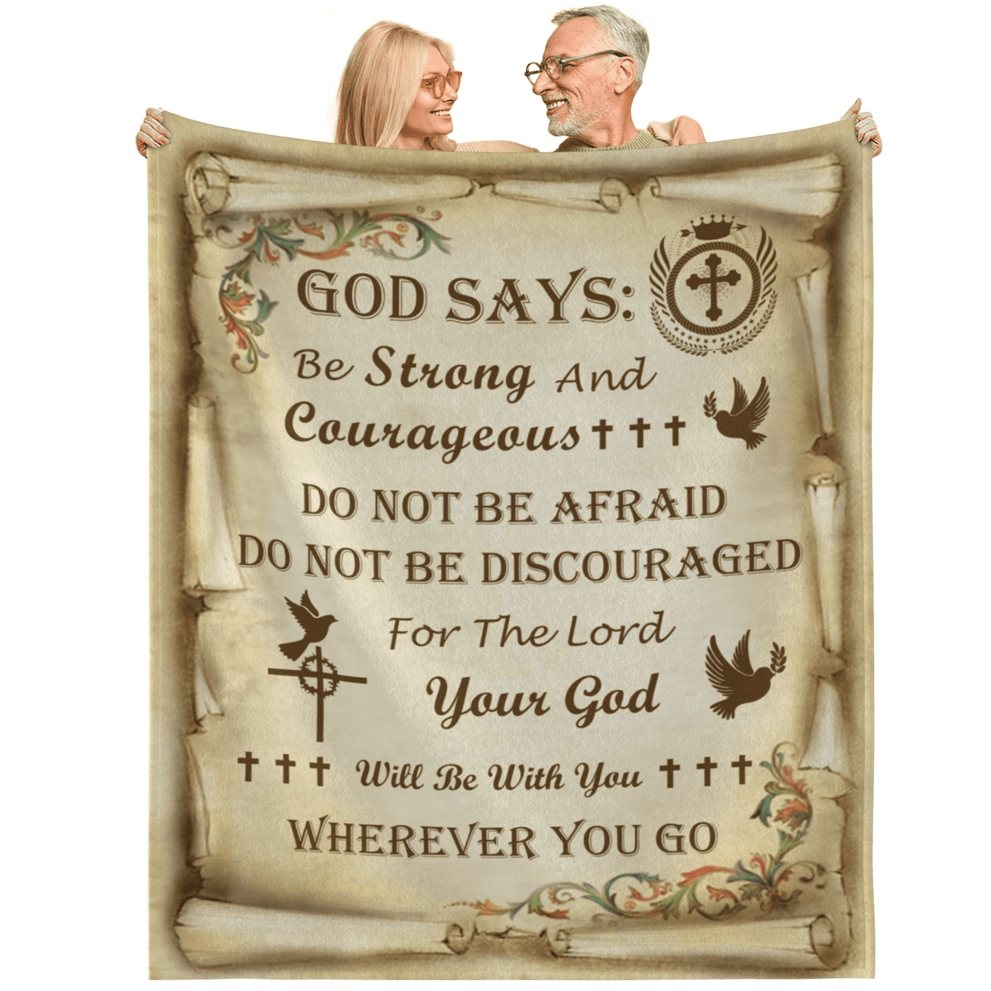 RooRuns Healing Throw Blanket with Inspirational Thoughts and Prayers