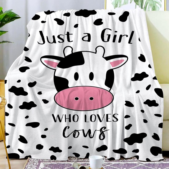 RooRuns Highland Cow Blanket Soft Flannel Sunflower Cow Throw Blanket