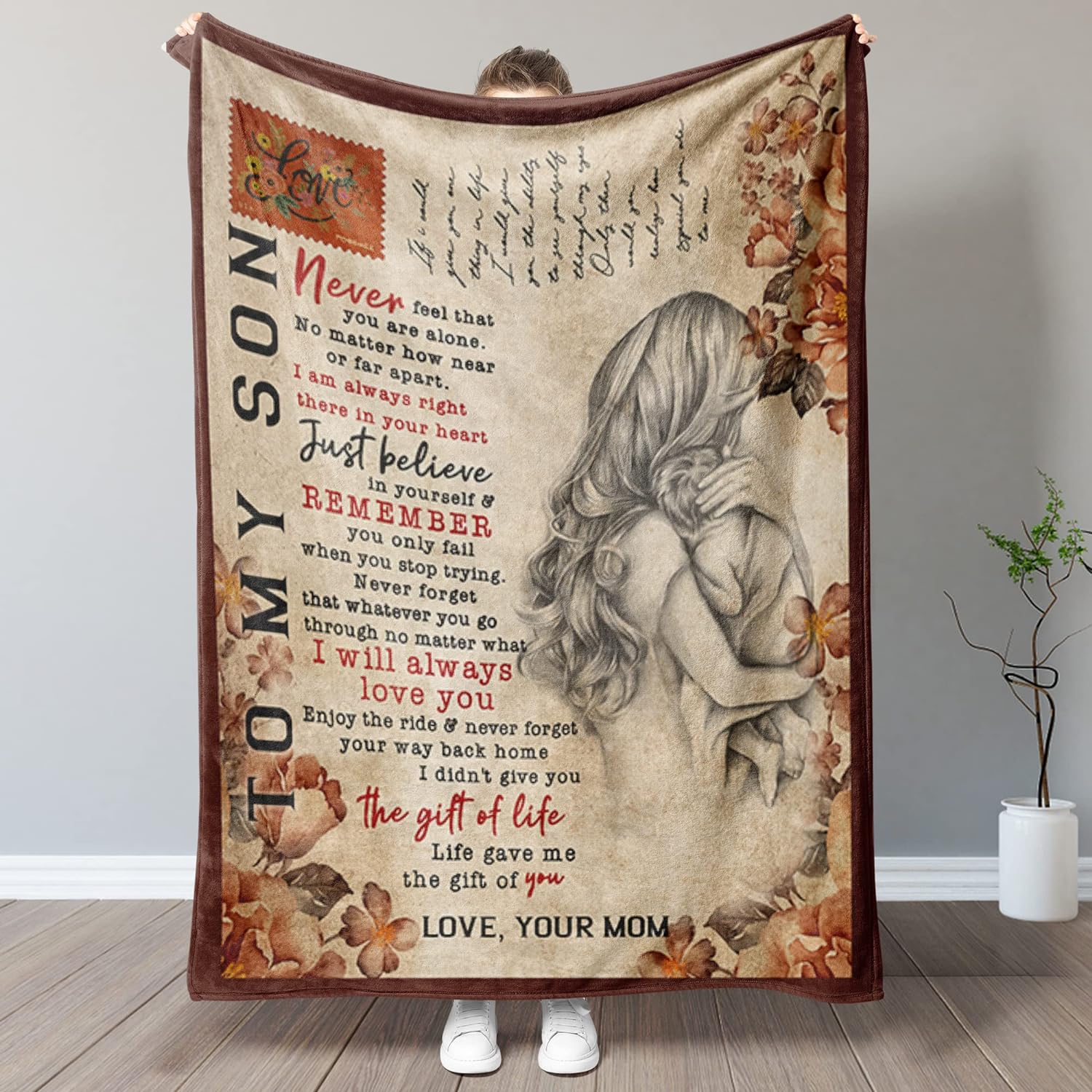 RooRuns New 2023 Son Gifts from Mom to Son Eagles Throw Blanket to My