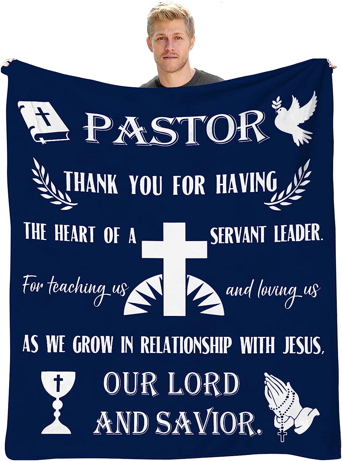 RooRuns Pastor Appreciation Gifts Blanket Pastor Gifts for Men