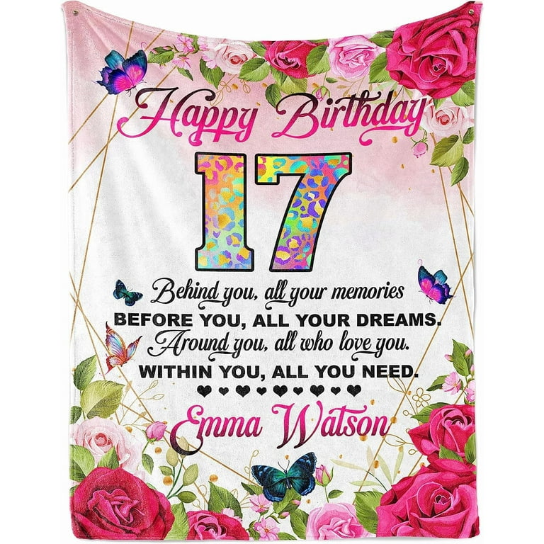 RooRuns 17th Birthday Gifts for Girls Happy 17th Birthday