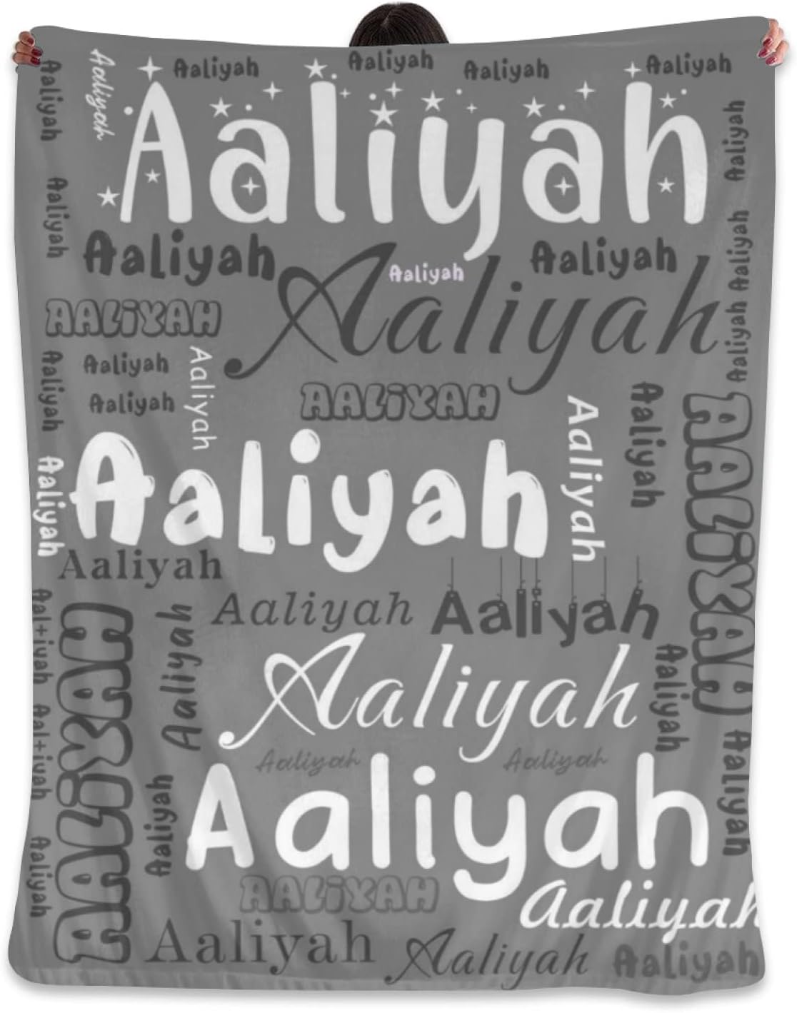 RooRuns Personalized Blankets for Adults Kid Custom Blanket with Name