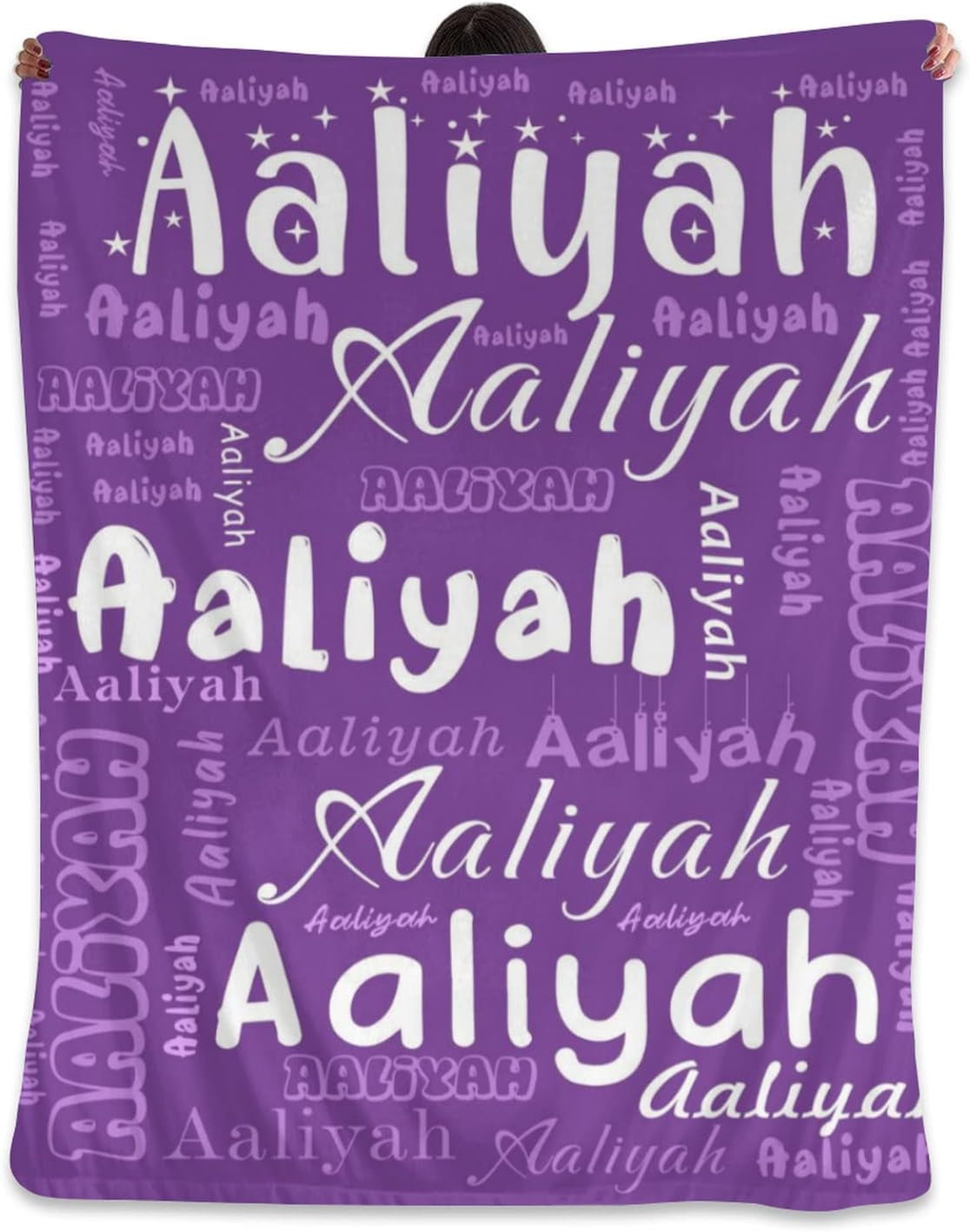 RooRuns Personalized Blankets for Adults Kid Custom Blanket with Name