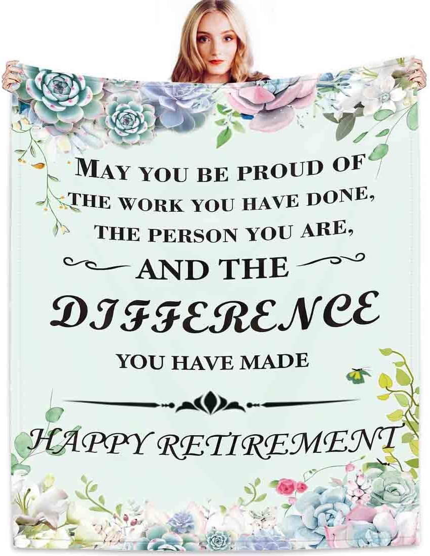 RooRuns Retirement Gifts for Women 2022 Best Retirement Gifts Blanket