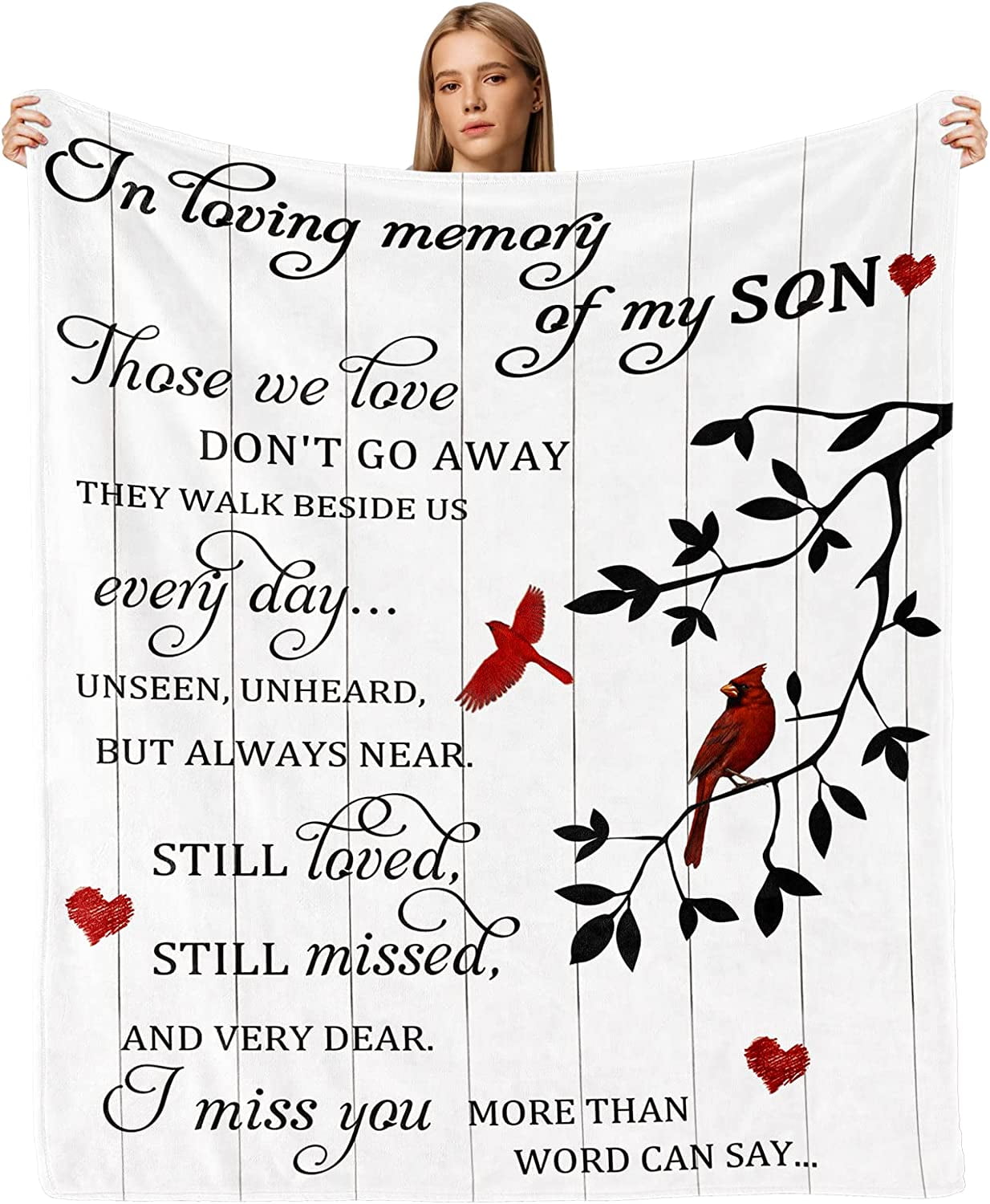 RooRuns Sympathy Gifts for Loss of Mother Sympathy Blanket Memorial