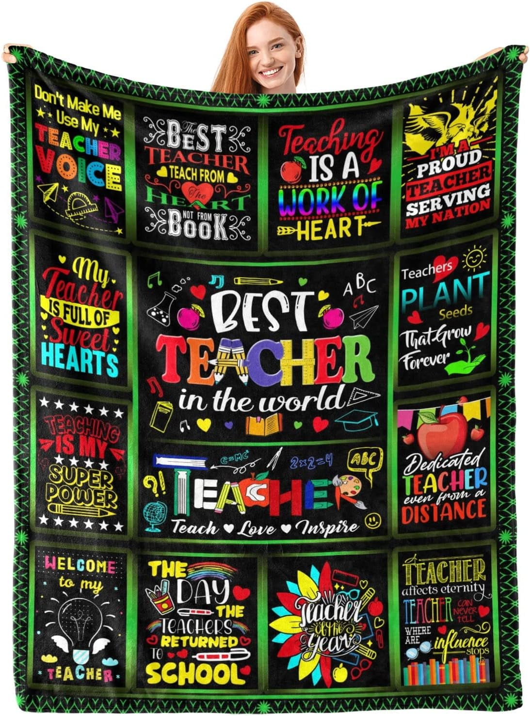 RooRuns Teacher Gifts Blanket, Teacher Appreciation Gifts Ideas, Best