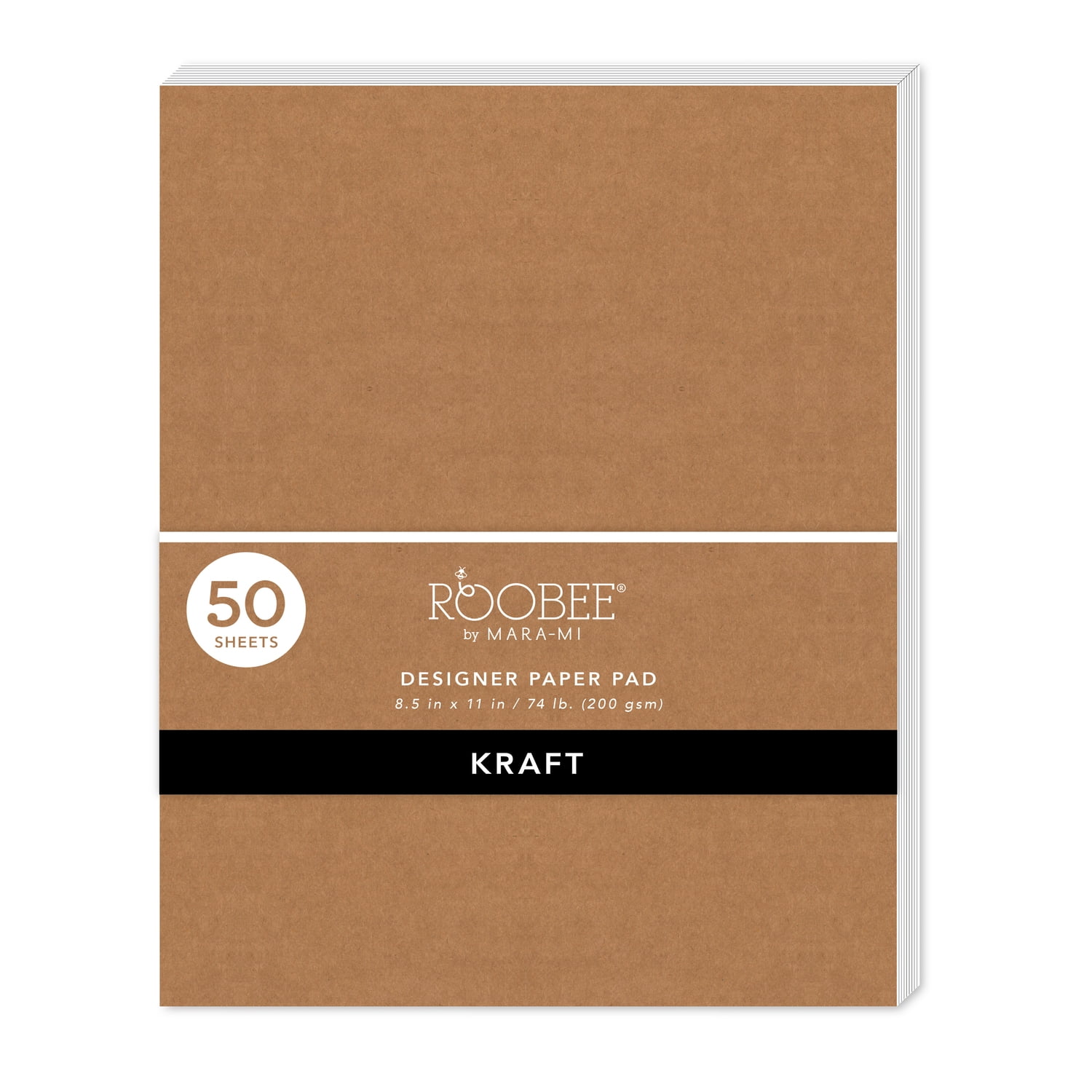 Roobee by Mara-Mi Brown Kraft Cardstock, 8.5" x 11" Sheets, 50 Count, 210 GSM New