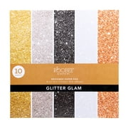 Roobee by Mara-Mi Multicolor Glam Glitter Neutral Scrapbook Paper, 10 Count
